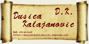 Dušica Kalajanović vizit kartica